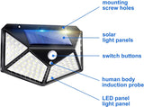 10 Packs Solar Lights Outdoor, Efficient Wireless Motion Solar Sensor Lights with 3 Light Modes, IP65 Waterproof Solar LED Light for Garden, Patio, Driveway Path Outdoor Scene