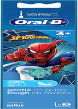 Load image into Gallery viewer, Stages Kids Spiderman 3+ Years Toothbrush Brush Heads 2 Count
