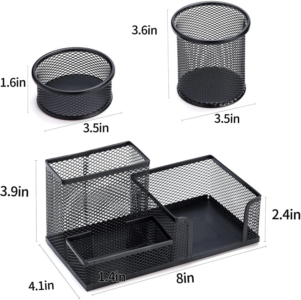 Desk Organizer Set with Pen Holder, Metal Mesh Pencil Holder Pattan Australia