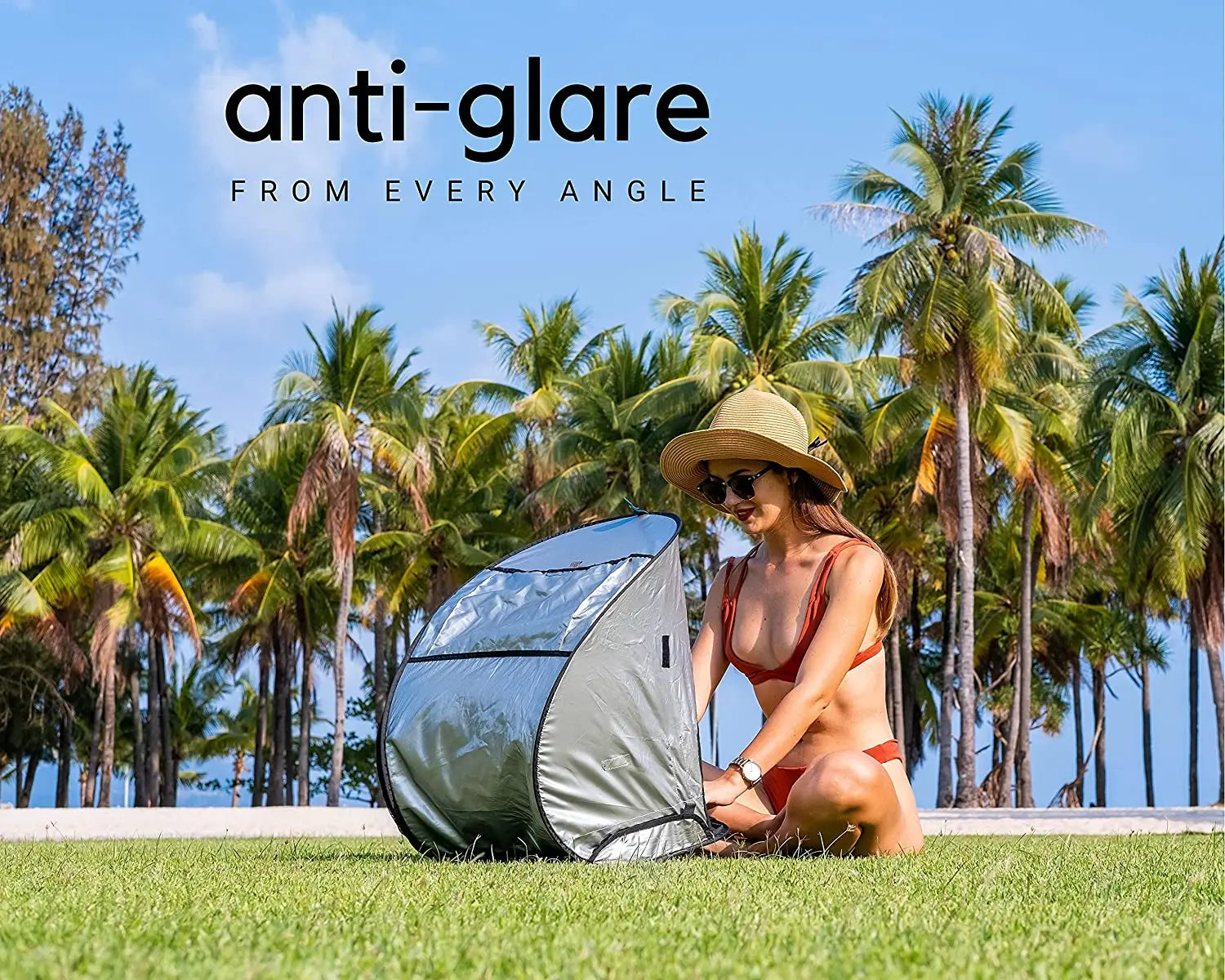 Laptop Sun Shade for Working Outdoors, Heat & Light Reflective Fabric fits up to 17" Pattan Australia