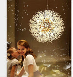 Modern Chandelier, Adjustable Luxury Dandelion Crystal Chandelier, Crystal Chandelier for Bedroom/Living Room/Kitchen/Dining Room (9 Lights, Diameter 50Cm)