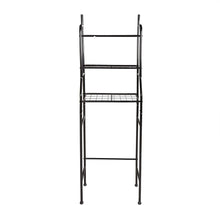 Load image into Gallery viewer, 3-Shelf Bathroom Organizer over the Toilet Space Saver Bathroom Corner Stand Storage Organizer, Black
