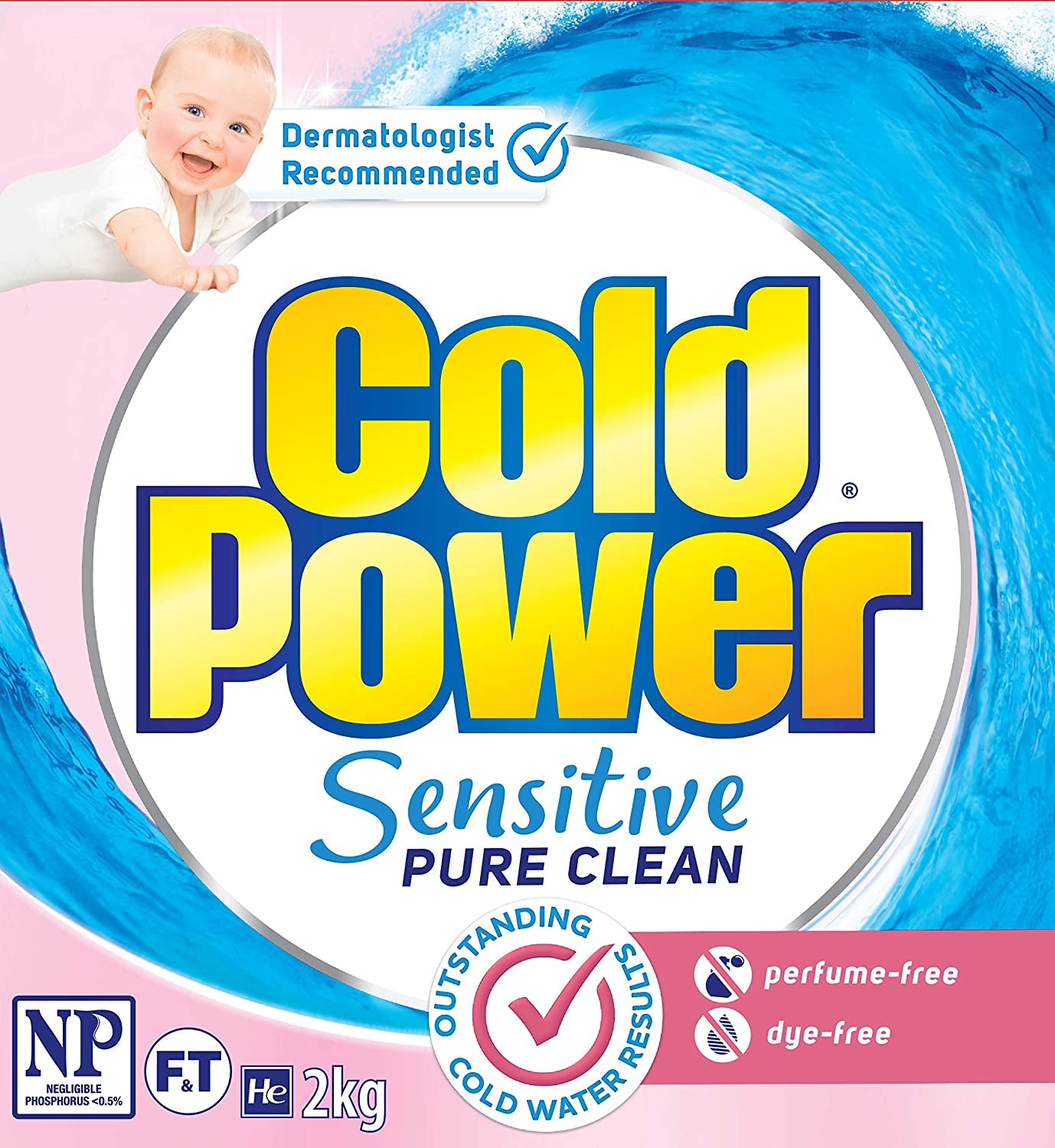 Sensitive Pure Clean, Powder Laundry Detergent, 2Kg, Suitable for Front and Top Loaders