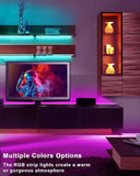 LED Strip Lights 5M 16.4Ft, Bluetooth 5050 RGB Color Changing LED Lights, Music Sync Dance, 44 Keys Remote Controll & Mobile APP Controller, Timing Function for Bedroom, TV, Party, DIY Decora