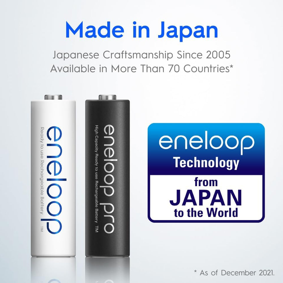 Eneloop Pro AA Pre-Charged Rechargeable Batteries, 8-Pack (BK-3HCCE/8BT)