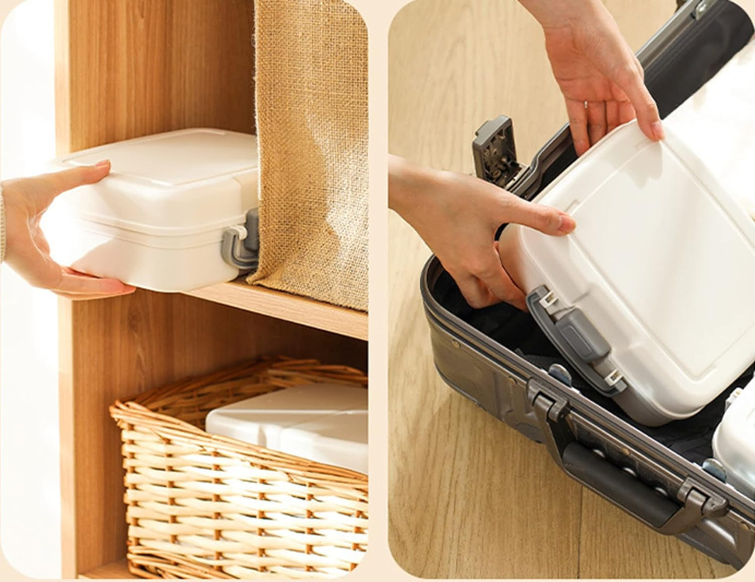 Family Large Capacity Medicine Cabinet, Easy Carry Medicine Case for Home Travel