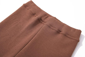 Girls Winter Leggings Warm Fleece Lined Toddler Kids Basic Soft Full Length Pants