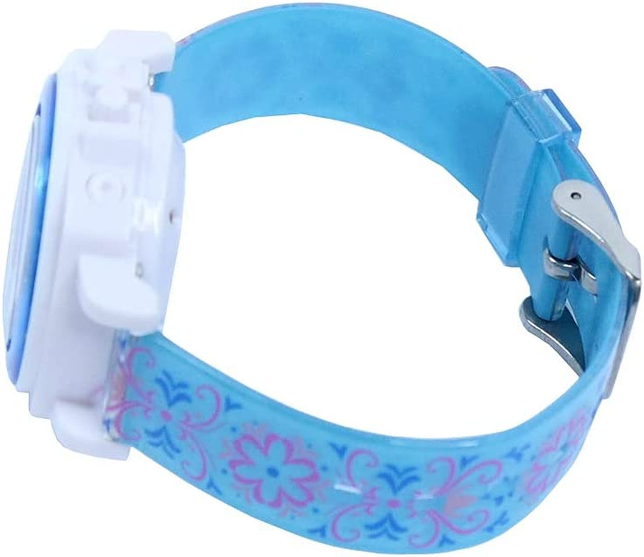 Kids' FZN3588 Frozen Anna and Elsa Blue Watch, Blue, Digital,Quartz Movement