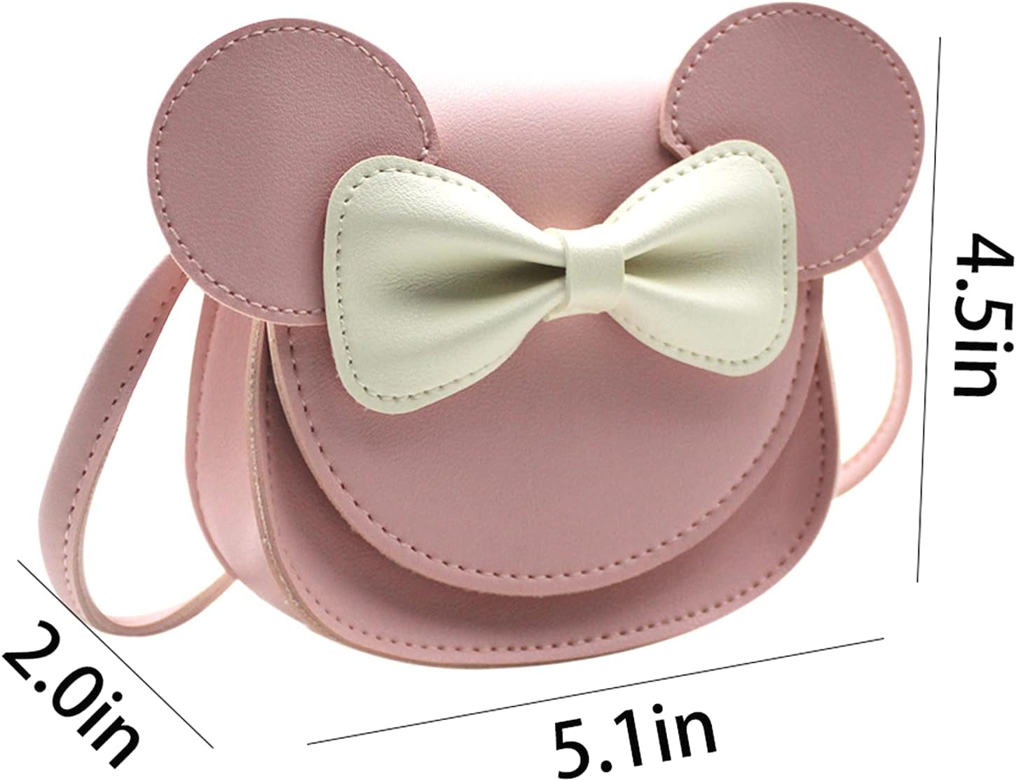 Toddler Kids Crossbody Purse Bowknot Shoulder Bag Little Girl'S Cute Purse with Cartoon Ears