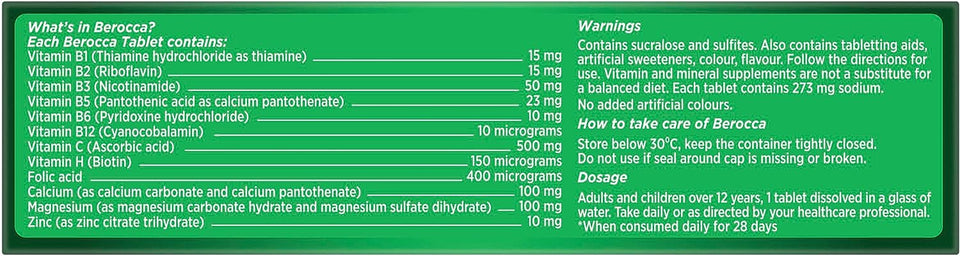 Energy Vitamin with 12 Essential Vitamins and Minerals to Help Support Physical Energy and Mental Sharpness, Orange Flavour, 15 Effervescent Tablets