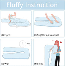 Load image into Gallery viewer, Pregnancy Pillows, Organic Cotton U Shaped Body Pillow for Sleeping, Cooling Maternity Pillow for Pregnant Women Support, Pregnancy Back Pain Relief Pillow, Blue
