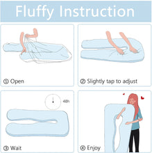 Load image into Gallery viewer, Pregnancy Pillows, Organic Cotton U Shaped Body Pillow for Sleeping, Cooling Maternity Pillow for Pregnant Women Support, Pregnancy Back Pain Relief Pillow, Blue
