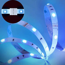 Load image into Gallery viewer, LED Light Strip Connectors, 10Mm Unwired 4 Pin RGB LED Lights Connectors Kit, 12 Gapless Connectors, 6 L Shape Connectors for SMD 5050 Multicolor LED Strip 12V-24V with 20 Wire Clips, Open Tool
