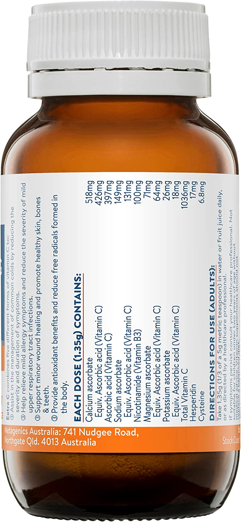 Extra C 1000Mg Powder Orange 100G