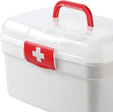 Medical Box First Aid Box Removable Tray Large Capacity Multifunctional Organizer Bins for Sewing Camping Outdoor Activities Family