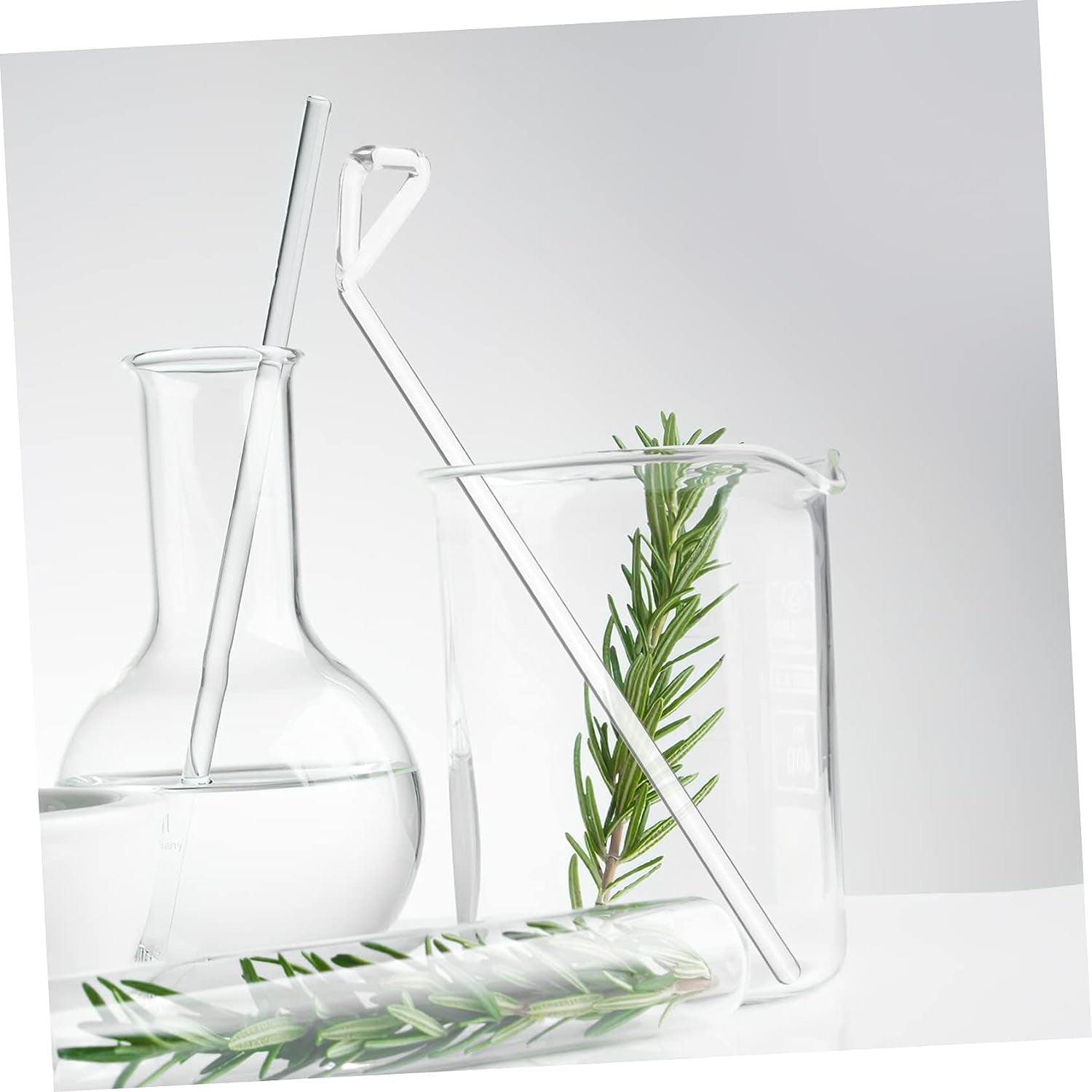 2Pcs Diffuser Science Experiment Kit Petri Spreaders Polypropylene Cell Spreader Labs Cell Scrapers Glass Stick L-Shaped Cell Spreader Stainless Steel Glass Transparent