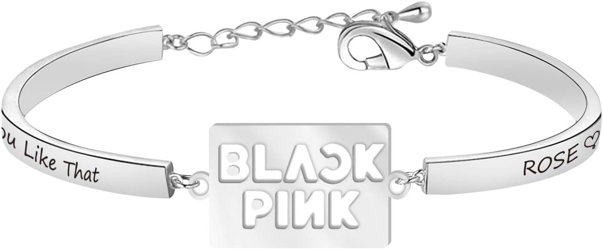 Kpop Blackp Group Gifts Blackp Necklace How You like That Jennie Lisa Jisoo Rose Bracelet for Blackp Lover Blackp Fans