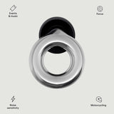 Experience Noise Reduction Ear Plugs – High Fidelity Hearing Protection for Concerts, Motorcycles, Drummers, Work & Noise Sensitivity – 8 Ear Tips in XS, S, M, L – 18Db Noise Cancelling - Silver