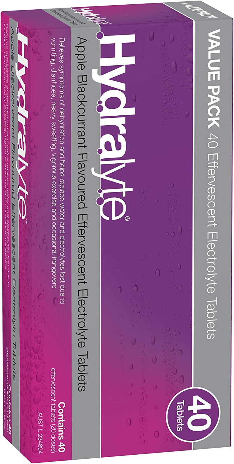Effervescent Electrolyte Tablets Apple Blackcurrant Flavoured 40 Tablets