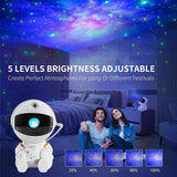 Astronaut Galaxy Star Projector Night Light - with Timer Remote Control and 360°Adjustable Design for Kids Baby Bedroom Christmas Birthdays Valentine'S Day Etc (Seated Astronaut)