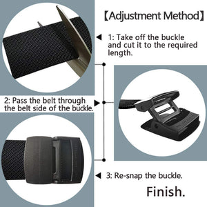 Belts for Men,Elastic Stretch Belt with YKK Plastic Buckle, Breathable Canvas Waist Belt for Work Outdoor Cycling Hiking, Adjustable for Pants Size below 46Inches[53"Long1.5"Wide]