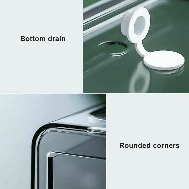 Fridge Containers Food Storage Drawer Organiser Stackable Kitchen Pantry Cabinet (M)