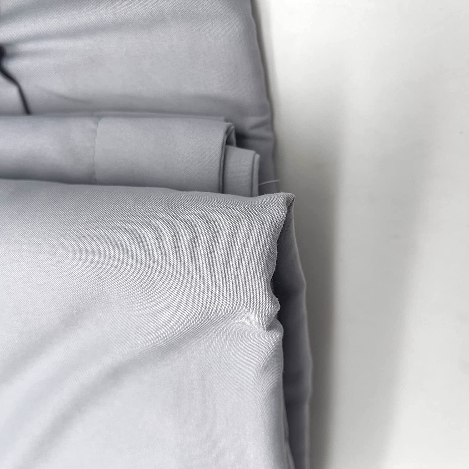 Pewter Grey Quilt Cover Set Solid Plain Doona Cover Set 2Pcs 1000TC Premium Soft Microfibre (Pewter Grey, King Single)