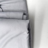Pewter Grey Quilt Cover Set Solid Plain Doona Cover Set 2Pcs 1000TC Premium Soft Microfibre (Pewter Grey, King Single)