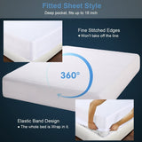 Waterproof Mattress Protector Breathable Mattress Pad Mattress Protector Topper Mattress Topper Fitted Mattress Cover Hypoallergenic anti Bacterial&Dust-Mite Single/Double/Queen/King (Queen)