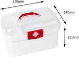 Medical Box First Aid Box Removable Tray Large Capacity Multifunctional Organizer Bins for Sewing Camping Outdoor Activities Family