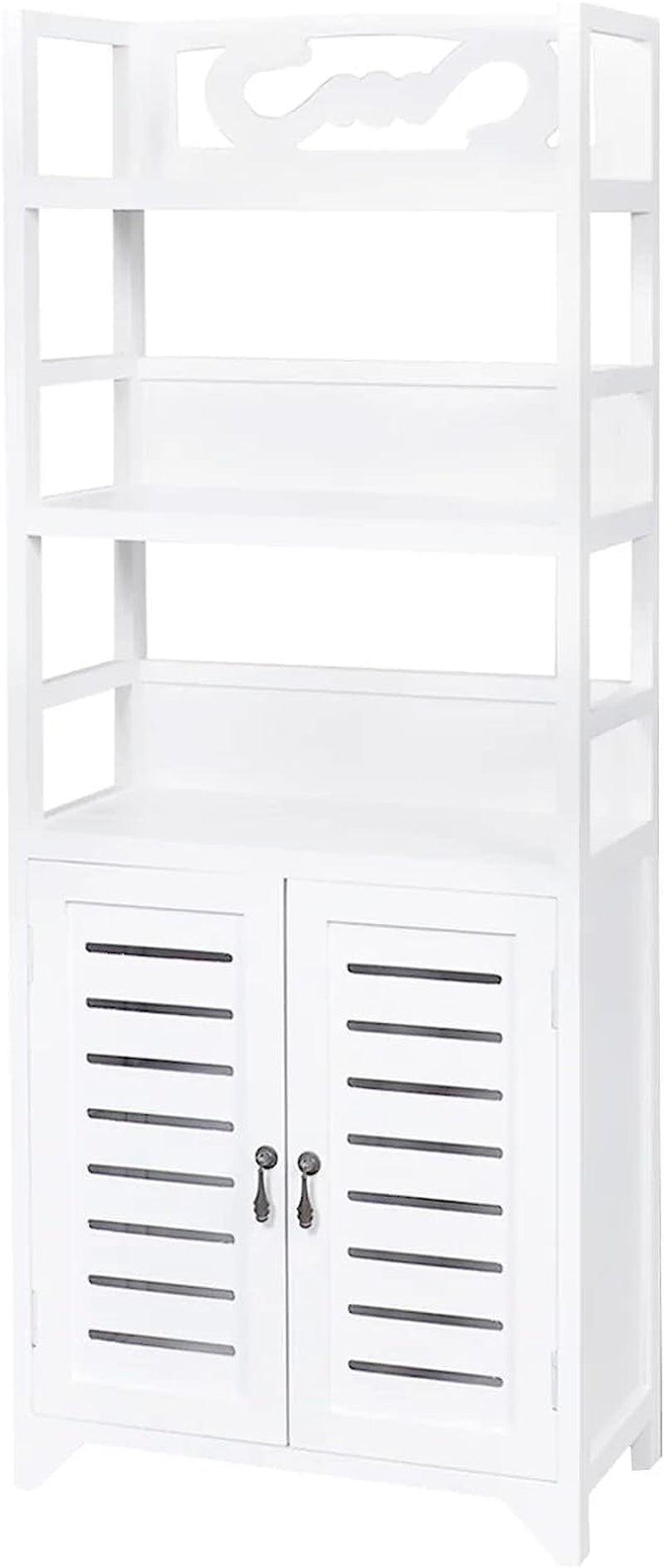 Bathroom Storage Cabinet Cupboard Chest Shelf Albuquerque Wood Brown