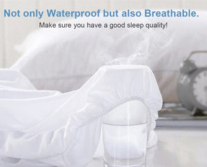 Waterproof Mattress Protector Breathable Mattress Pad Mattress Protector Topper Mattress Topper Fitted Mattress Cover Hypoallergenic anti Bacterial&Dust-Mite Single/Double/Queen/King (Queen)