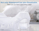 Waterproof Mattress Protector Breathable Mattress Pad Mattress Protector Topper Mattress Topper Fitted Mattress Cover Hypoallergenic anti Bacterial&Dust-Mite Single/Double/Queen/King (Queen)