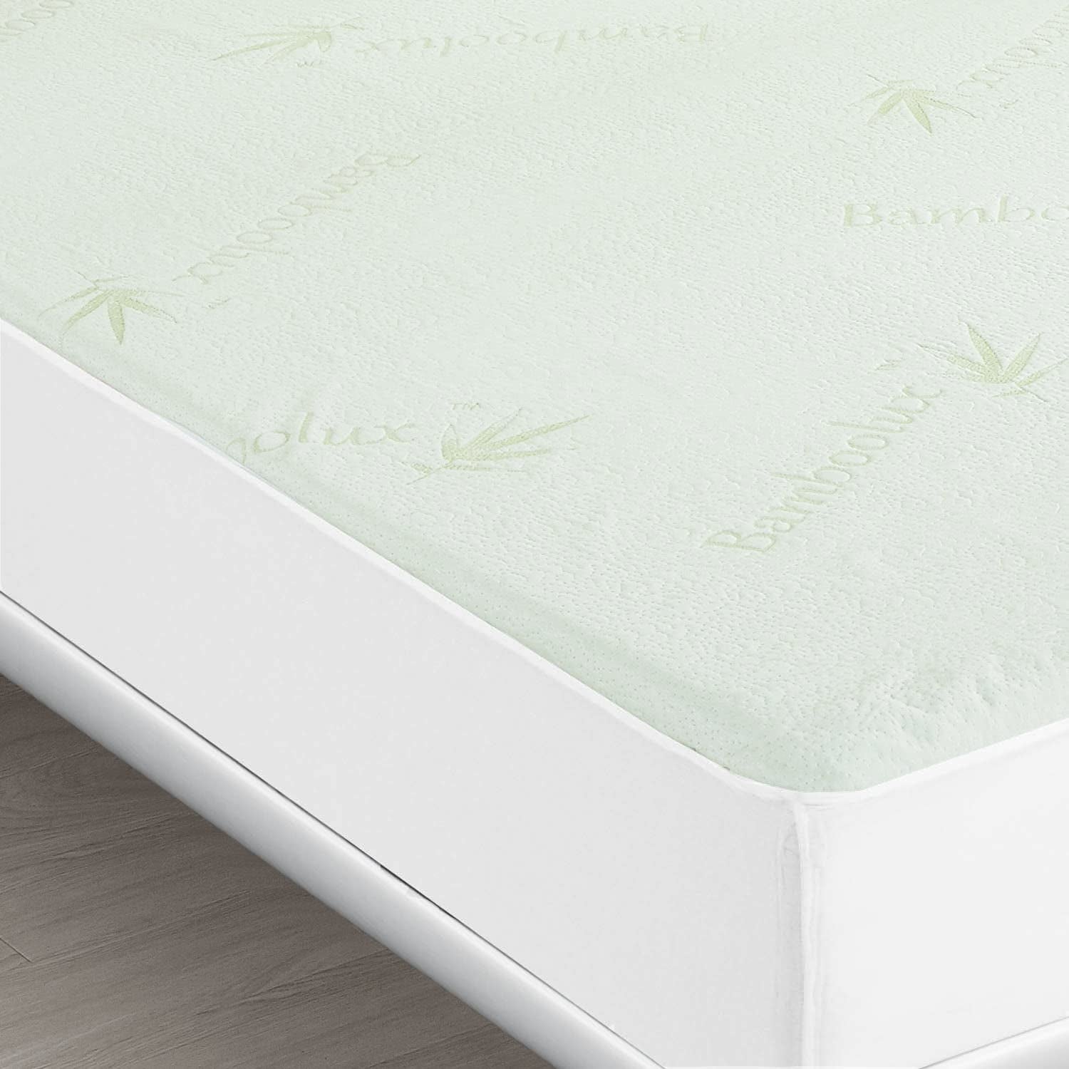Bamboo Mattress Protector, Breathable Bamboo Waterproof Mattress Protector, Queen Size Hypoallergenic Fully Fitted Mattress Protector (Queen Size)