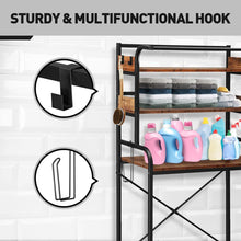 Load image into Gallery viewer, 3 Tier Storage Rack over Laundry Machine Industrial Bathroom Shelf Freestanding Washer Dryer Organiser Rack over the Toilet Rack Laundry Storage Shelves 70X40X155Cm

