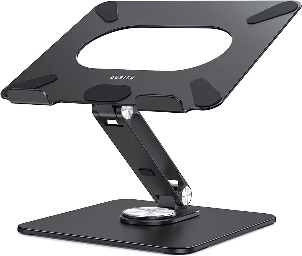 LSX7 Laptop Stand with 360° Rotating Base, Ergonomic Adjustable Notebook Stand, Riser Holder Computer Stand Compatible with Air, Pro, Dell, HP, Lenovo More 10-15.6
