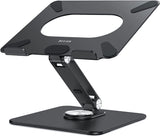 LSX7 Laptop Stand with 360° Rotating Base, Ergonomic Adjustable Notebook Stand, Riser Holder Computer Stand Compatible with Air, Pro, Dell, HP, Lenovo More 10-15.6" Laptops (Black)