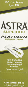 Platinum Double Edge Safety Razor Blades, 100 Blades (20 X 5)