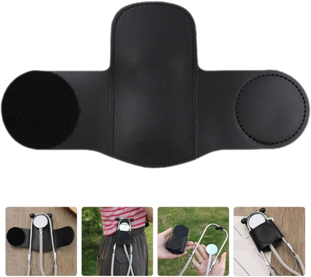 Leather Stethoscope Holder with Clip Hip Clip Holster for Physicians Nurses Medicals Nursing Students