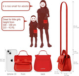 Girls Mini Shoulder Bag Little Girls Handbag with Bow Knot Mini Flap Bag Purse Small Wallet Bag Crossbody Bag for Girls Kids Toddler Age 2-5 Years Old Height 80-110Cm/31.5"-43.3"