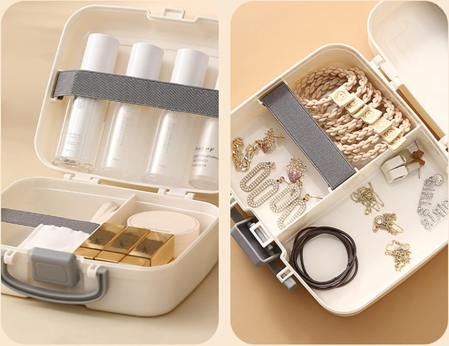 Family Large Capacity Medicine Cabinet, Easy Carry Medicine Case for Home Travel