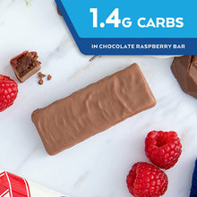 Load image into Gallery viewer, Chocolate Raspberry Bars | Keto Friendly Bars | 5 X 30G Low Carb Chocolate Bars | Low Carb, Low Sugar, High Protein, High Fibre | 5 Bar Pack
