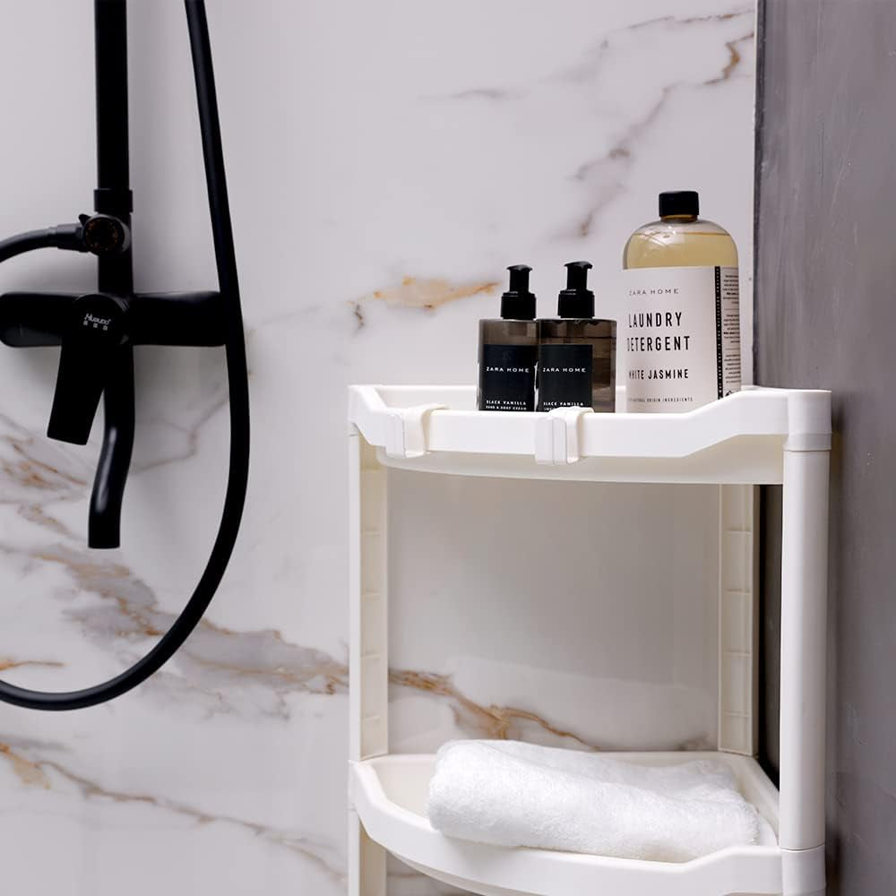 4 Tier Shower Rack Telescopic Bathroom Adjustable Corner Caddy Shelf Storage