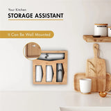 Ziplock Bags Pantry Storage and Drawer Storage - Bamboo Ziplock Bag Organiser - Kitchen Storage & Organisation for Ziplock Bags - by ®