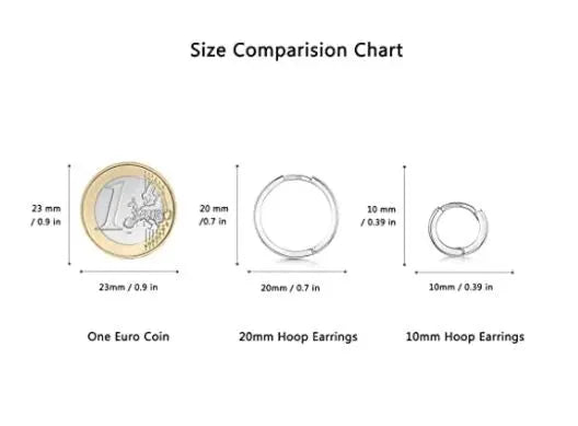 925 Sterling Silver Pair of Round Hinged Hoops - Sleeper Earrings pattanaustralia