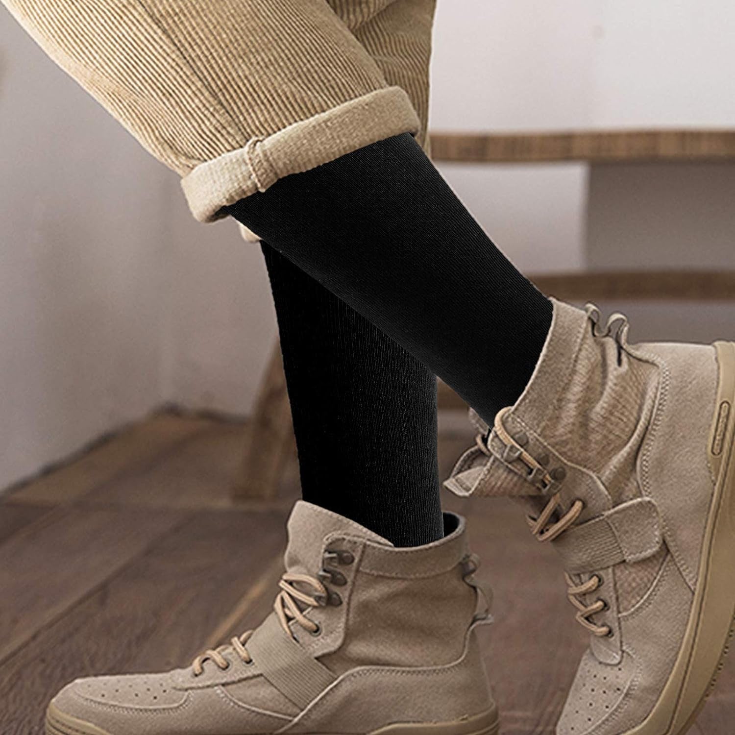 3 Pack School Uniform Cotton Knee High Socks Knee High Socks for Girls and Boys