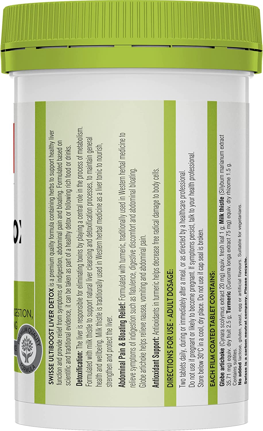 Ultiboost Liver Detox | Helps Relieve Symptoms of Indigestion & Bloating | 120 Tablets