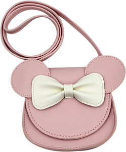 Toddler Kids Crossbody Purse Bowknot Shoulder Bag Little Girl'S Cute Purse with Cartoon Ears