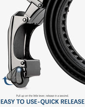 Load image into Gallery viewer, Men&#39;S Leather Ratchet Dress Belt with Automatic Sliding Buckle
