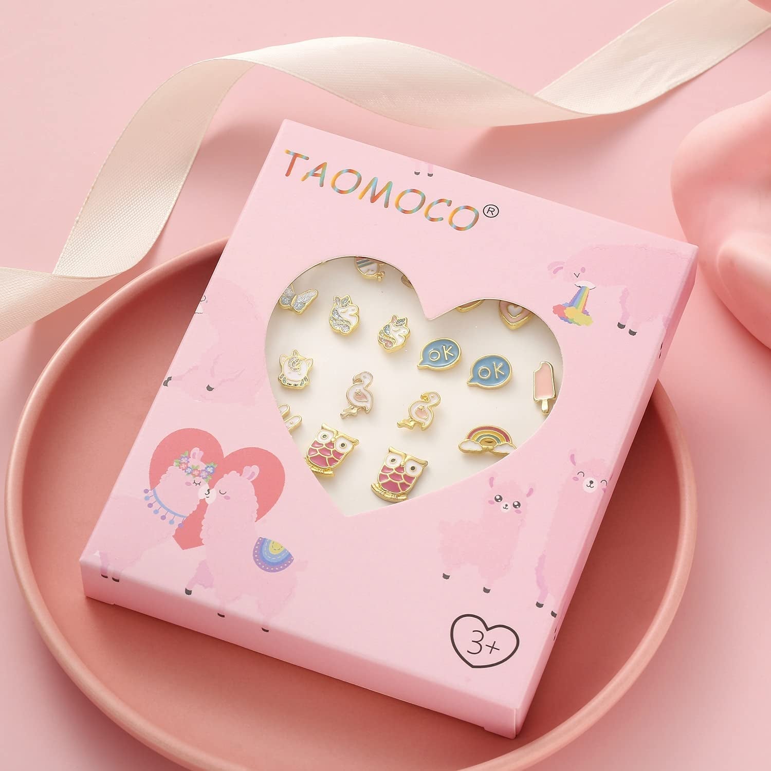 24 Pairs Hypoallergenic Earrings Set for Girls Teens Kids Stainless Steel Stud Earrings Set Animal Butterfly Rainbow Star Unicorn Cute Earring Jewelry Gifts for Girls Kids Women